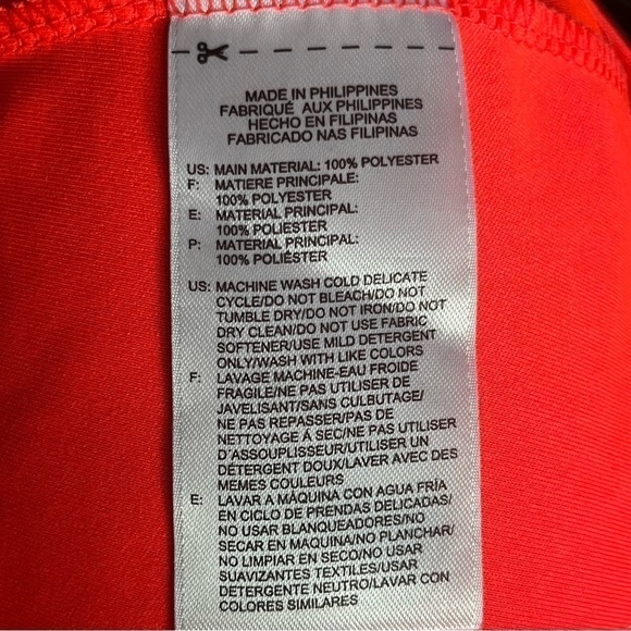 REEBOK racerback tank neon orange mesh insert on back branded size S - Picture 9 of 11